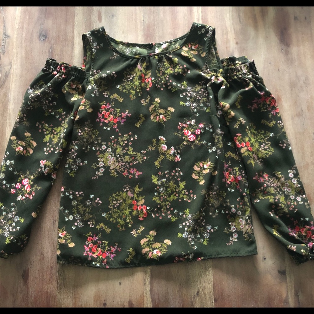 Lauren Conrad open shoulder blouse